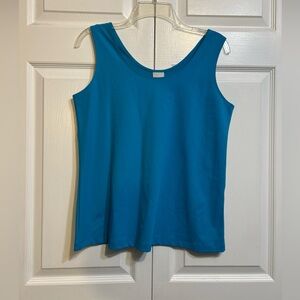 xxxNWT Chico's Microfiber Sleeveless Tank Top Size 2 / M 12 Tropical Teal